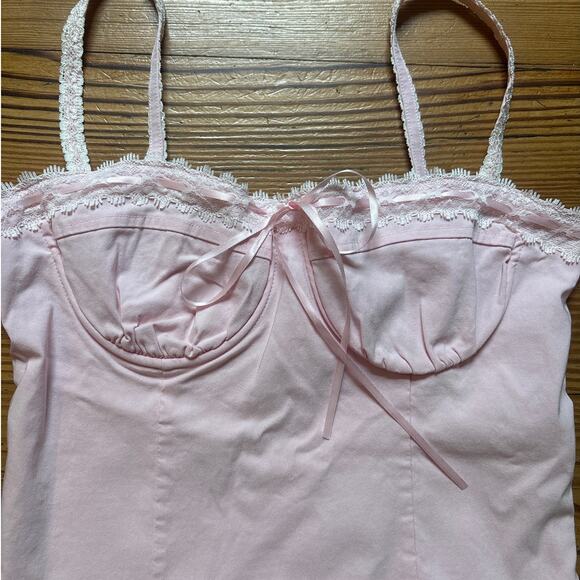 Beverly and Beck light pink corset cami top SIZE M - Picture 2 of 5